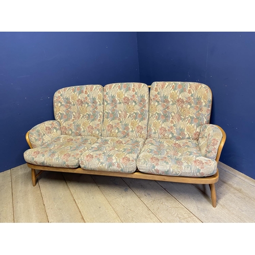 477 - A Good ERCOL SUITE, comprising  a 3 seater sofa, 3 arm chairs and 1 other similar chair, complete wi... 