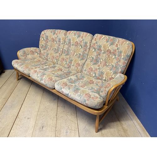 477 - A Good ERCOL SUITE, comprising  a 3 seater sofa, 3 arm chairs and 1 other similar chair, complete wi... 