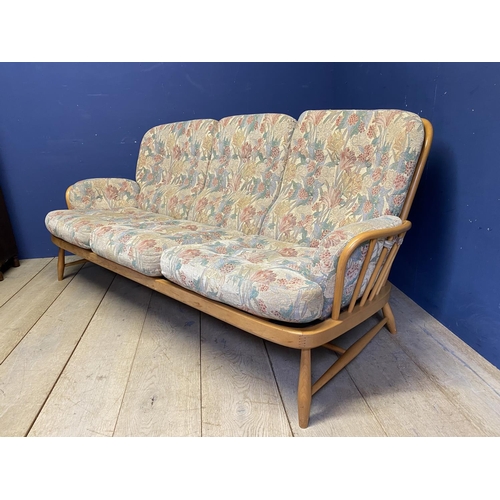 477 - A Good ERCOL SUITE, comprising  a 3 seater sofa, 3 arm chairs and 1 other similar chair, complete wi... 