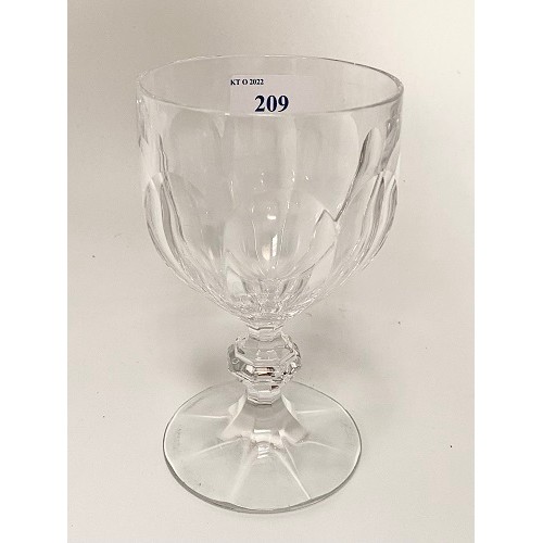 209 - Collection of good crystal glassware a similar set of  14 white wine glasses, 7 red wine, 7 similar ... 