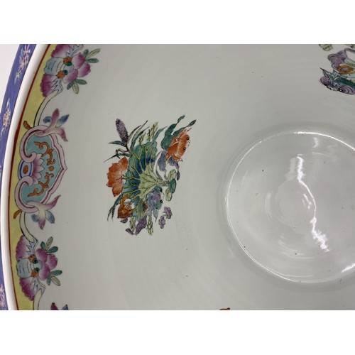 218 - A LARGE CHINESE ceramic fish bowl, 41cmH x 45.5cmdiameter, some wear to glaze and scratches