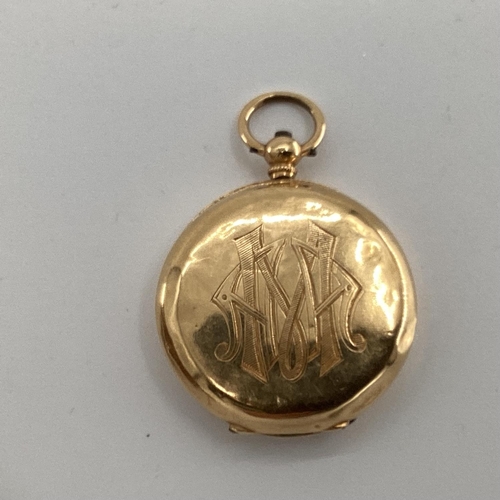 40 - An 18ct gold ladies pocket watch