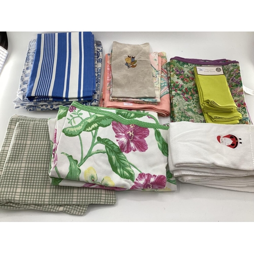 151 - Quantity of table linen and towels etc