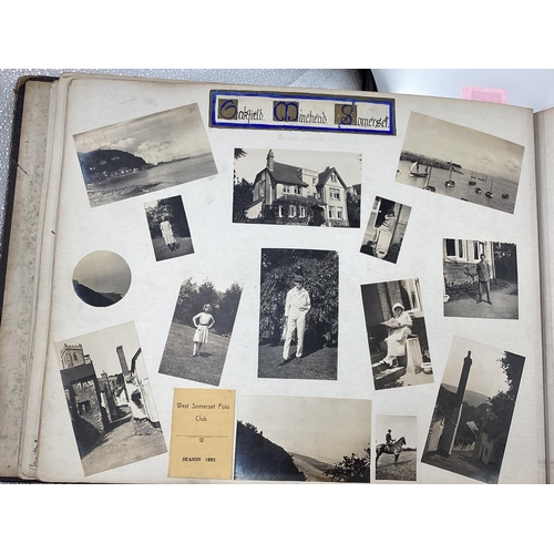 162 - Photograph album mainly depicting the life of the Underdown family in the 1920s, shooting parties, i... 