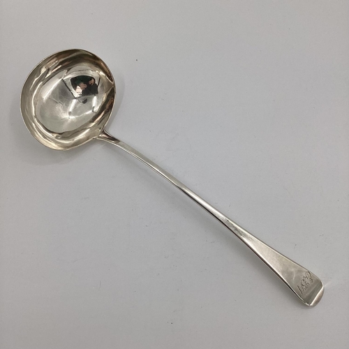 19 - A Georgian silver ladle, by William Eley I and William Fearn, London 1812, 173g