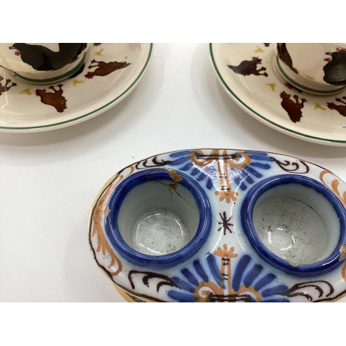 194 - Quantity of modern china to include Wedgwood early morning tea set, 3 lobster footed salt cellars, p... 