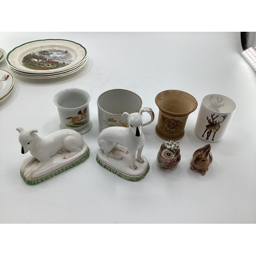 194 - Quantity of modern china to include Wedgwood early morning tea set, 3 lobster footed salt cellars, p... 