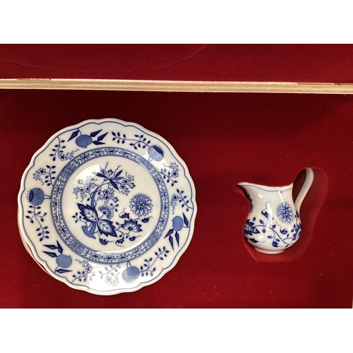 201 - A good set of blue and white china, ORIGINAL BOHEMIA, ZWIEBELMUSTER, made in CZECH R to include bowl... 