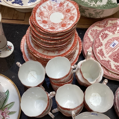 202 - A set of Royal Worcester Royal China Works part service (much wear etc) ; and a quantity of Masons, ... 