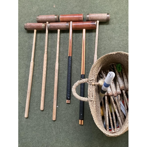 208 - Part croquet set, as found