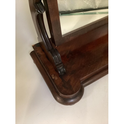 240 - Victorian figured mahogany toilet mirror