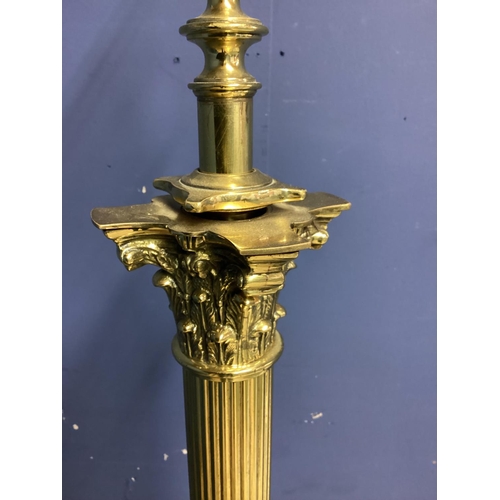 264 - Brass column standard lamp 40cmH