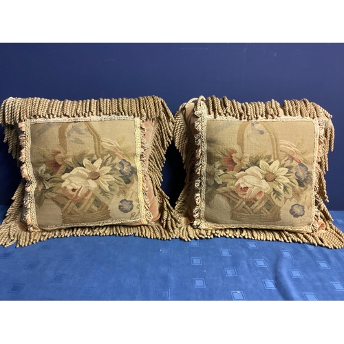 274 - Ten good quality needlepoint/tapestry/velvet cushions, some with tassels, see all images for details