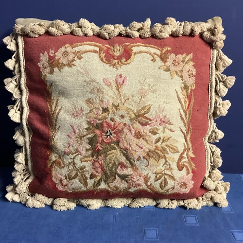 274 - Ten good quality needlepoint/tapestry/velvet cushions, some with tassels, see all images for details