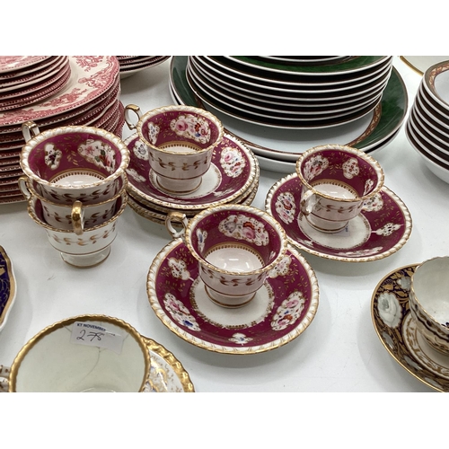 278 - A quantity of various china to include: Johnson Bros, Old Britain Castles; Royal Copenhagen coffee s... 