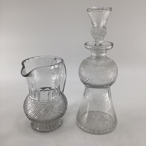 281 - A quantity of glasswares to include decanters, jugs, ice buckets etc