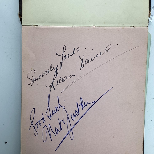 312 - A comprehensive autograph album early to mid C20th, Gregory Peck, Gracie Fields and many others Prov... 