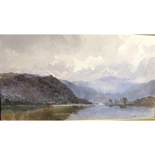 346 - Albert George Stevens (Staithes Group 1863-1925), a Pair of Lake District scenes, watercolour on pap... 