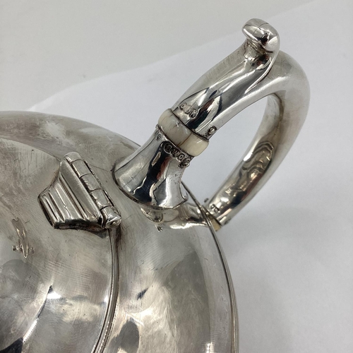 36 - A Georgian silver coffee pot of squat bulbous form, by Rebecca Emes and Edward Barnard I London, 182... 