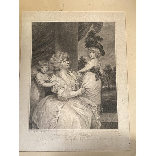 361 - After Sir Joshua Reynolds, engraved by W Dickenson, mezzotint engraving, Mrs Mathew, 59 x 38cm , un ... 