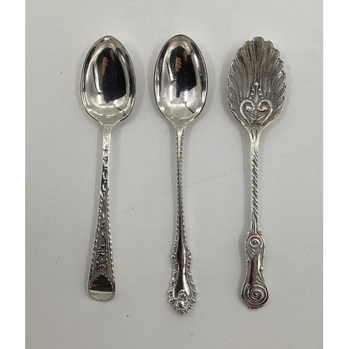 37 - Three set of 6 sterling silver tea spoons, 267g