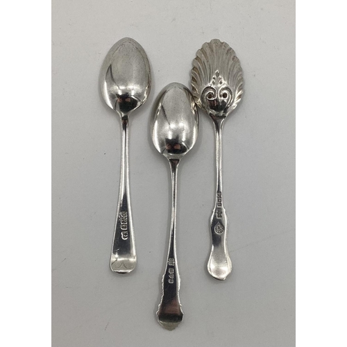 37 - Three set of 6 sterling silver tea spoons, 267g