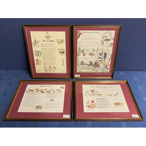 379 - Three framed and glazed sporting limited edition prints, signed in pencil by the artist, Christopher... 