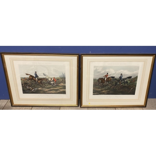 386 - six framed and glazed Hunting Prints, Fores's Hunting Sketches, 