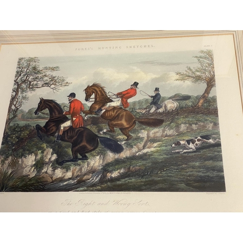 386 - six framed and glazed Hunting Prints, Fores's Hunting Sketches, 