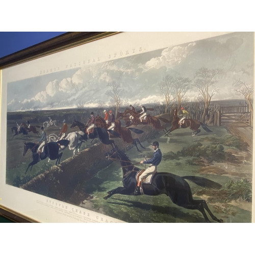 397 - Two racing prints, framed and glazed: Forers National Sports, 