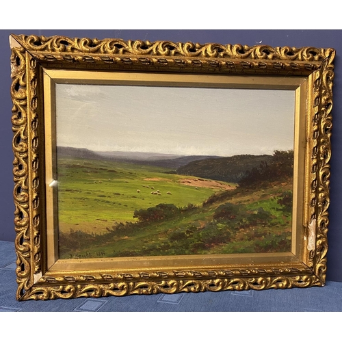 406 - John Knight (1848-1908), watercolour rural scene, in a gilt glazed frame signed dated bottom left, 1... 