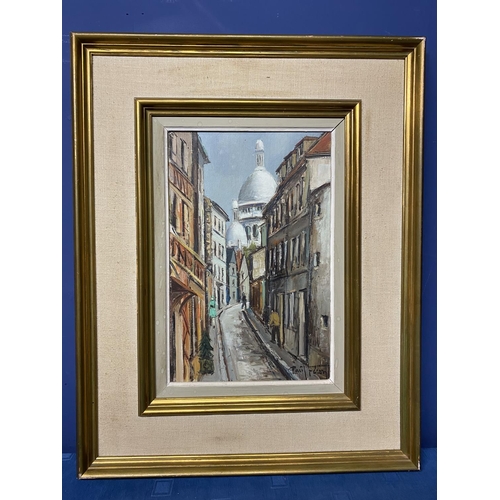 411 - PAUL FERON (xx French) 'A view of Montmartre' Oil on canvas 40 cm x 26 cm