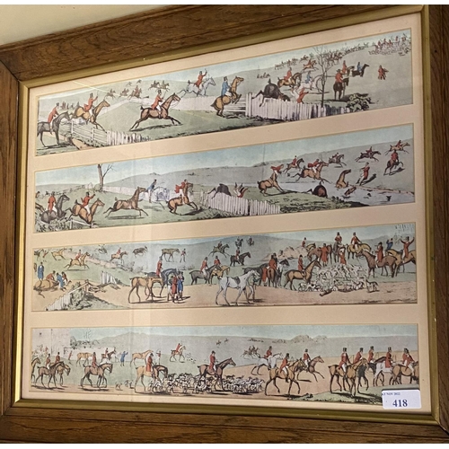 418 - A large collection of Horse/Hunting framed pictures and prints