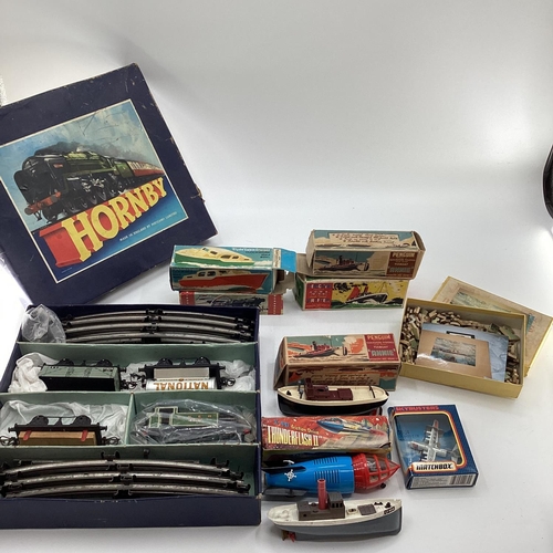 479 - Quantity of toys to include Hornby set O gauge, boats, models, cameras and a collection of Steiff st... 