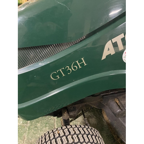 499 - GARDEN MACHINERY: ATCO GT36H garden ride on mower. Was working well during this summer, from the hou... 