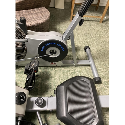 502 - Various gym equipment - bike, weights etc, all to be bought as viewed and as seen, auctioneer cannot... 