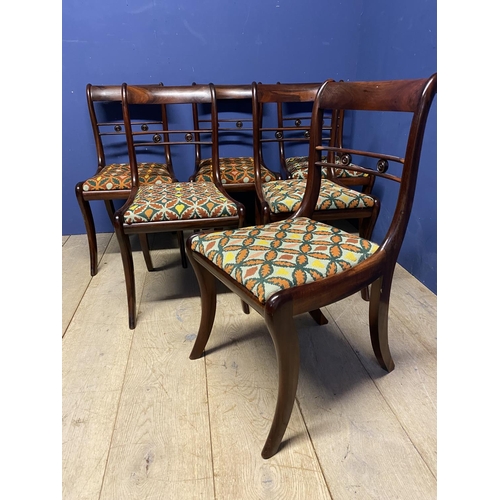 531 - Set of 6 regency tapestry seated chairs