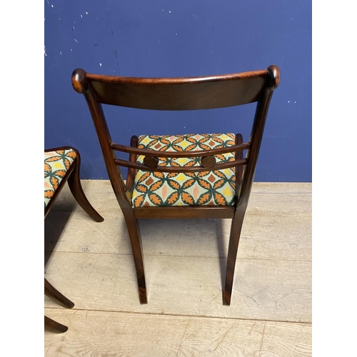 531 - Set of 6 regency tapestry seated chairs