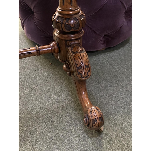 578 - Two very similar Victorian burr walnut fold over serpentine topped card tables, with green baize int... 