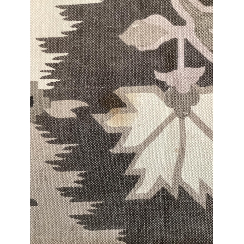 696 - FIVE rugs: Blue/cream 100% wool Indian pattern rug, 123 x 183; Tapestry style brown/red tones rug, l... 