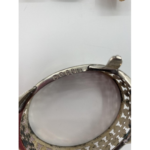 88 - A collection of sterling silver white metal items to include tea strainer, picture frame, ETC