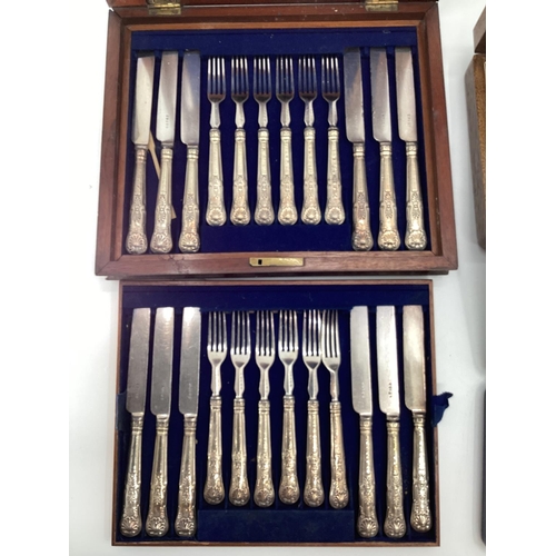 91 - A set of 6 sterling silver dinner forks by Charles Marsh, Dublin 1828 together with a silver tea pot... 