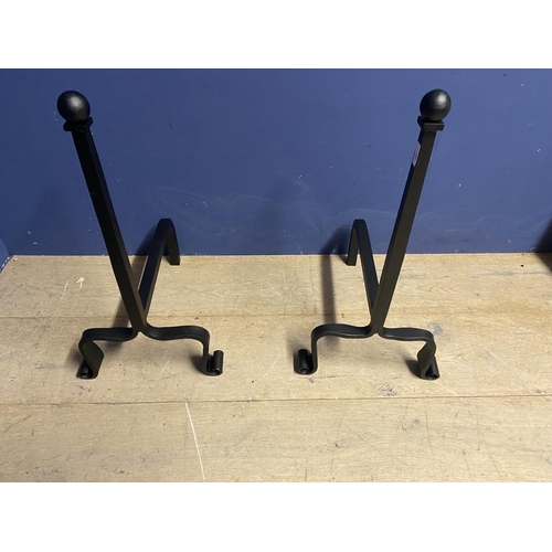 686 - 2 Set of new fire companion stands and fireplace accessories - pokers etc, etc