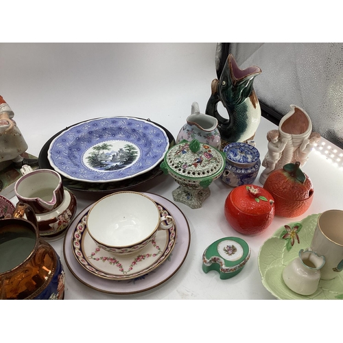 103 - Quantity of mixed china, to include Japanese Imari plates, Figurines, Copeland, Burslem, etc, see im... 