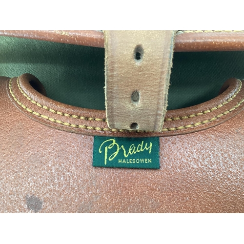 112 - Brown leather shooting bag by Brady
some minor scuffs and marks to leather