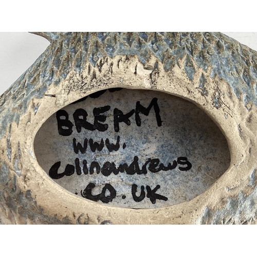 153 - Collection of Studio pottery to include a model of a Bream, by Colin Andrews