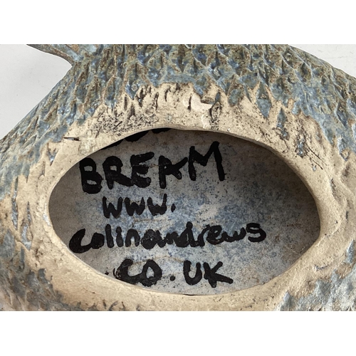 153 - Collection of Studio pottery to include a model of a Bream, by Colin Andrews