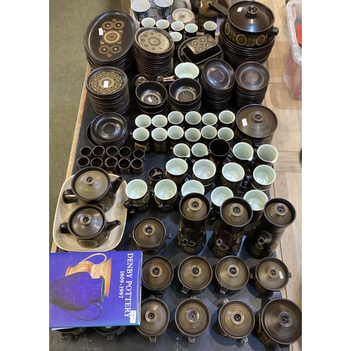 159 - Large collection of Denby Arabesque Dinner ware, approx 170 pieces, together with Book Denby Pottery... 