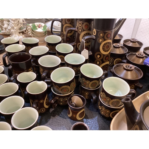 159 - Large collection of Denby Arabesque Dinner ware, approx 170 pieces, together with Book Denby Pottery... 