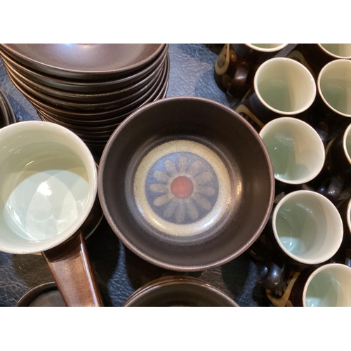 159 - Large collection of Denby Arabesque Dinner ware, approx 170 pieces, together with Book Denby Pottery... 